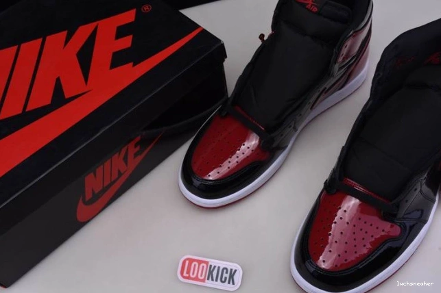 Cheap LUCY 1 High 555088-063 Bred OG Air Jordan Patent 0727